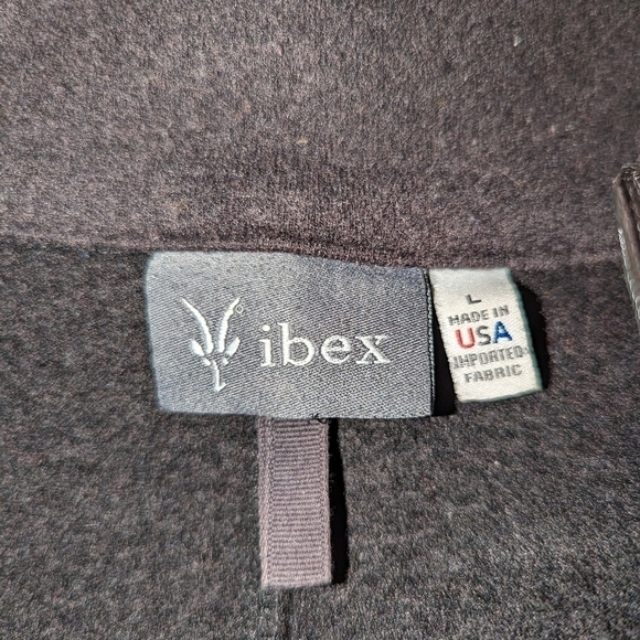 IBEX Dark Grey Athletic Merino Wool Long Sleeves Half-Zip Sweater Size Large - Picture 11 of 12